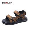 Summer Beach Men Shoes Brand Mens Sandals Leather Soft Slippers Man Slip on Comfortable Sandals For Men Size 38-46