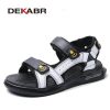Summer Beach Men Shoes Brand Mens Sandals Leather Soft Slippers Man Slip on Comfortable Sandals For Men Size 38-46