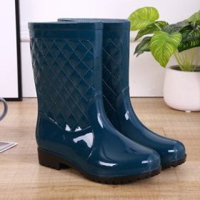 Rain Boots Woman Water Shoes Women Slip On Keep Warm Non-Slip Boots Women Lluvia Boots Washing Shoe Rain Boots For Women d34 (Color: Green.)