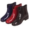 PVC Non Slip Ankle Boots Women Wedges Large Size 43 Fashion Butterfly Knot Rain Boots For Girls Soild Casual Shoes Woman202