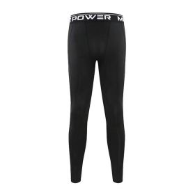 Quick-dry Pants Men's Bottoming Tights Trousers (Option: Black-XXXL)
