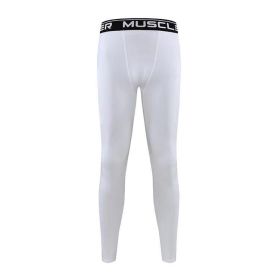 Quick-dry Pants Men's Bottoming Tights Trousers (Option: White-XXXL)