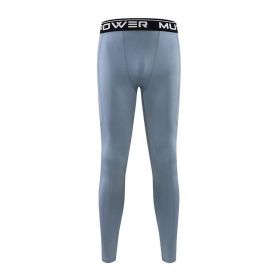 Quick-dry Pants Men's Bottoming Tights Trousers (Option: Haze Blue-XXL)